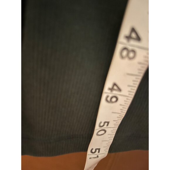 New Old Navy M Maternity Long-Sleeve Henley Midi/ maxi Dress Rib-Knit Dark Green - Picture 12 of 13